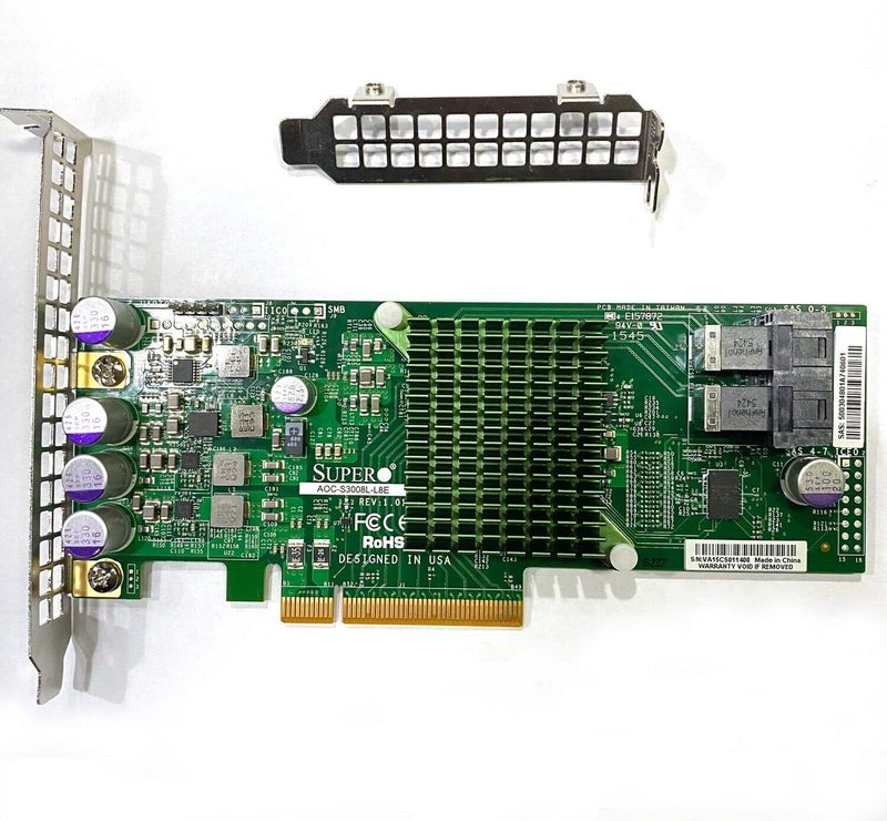 SXTAIGOOD SAS3008 AOC-S3008L-L8E 9300-8I وضع IT HBA JBOD PCI-E 3.0 SATA/SAS 8-Port SAS3 12Gb/s ZFS FreeNAS unRAID+2* كابل SATA SFF-8643 - Image 4